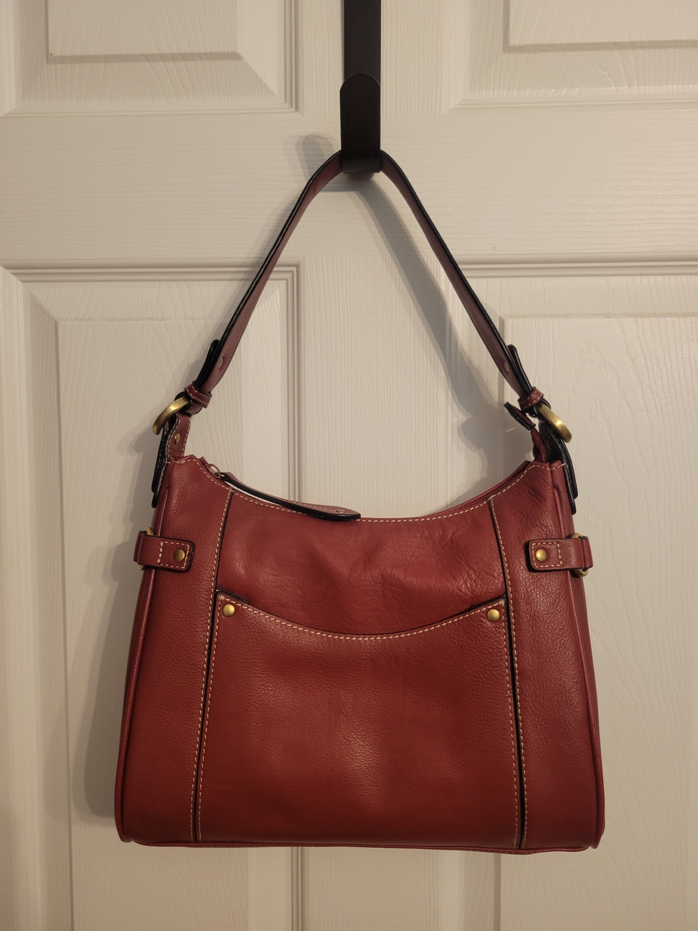 East 5th Red Leather Shoulder Bag